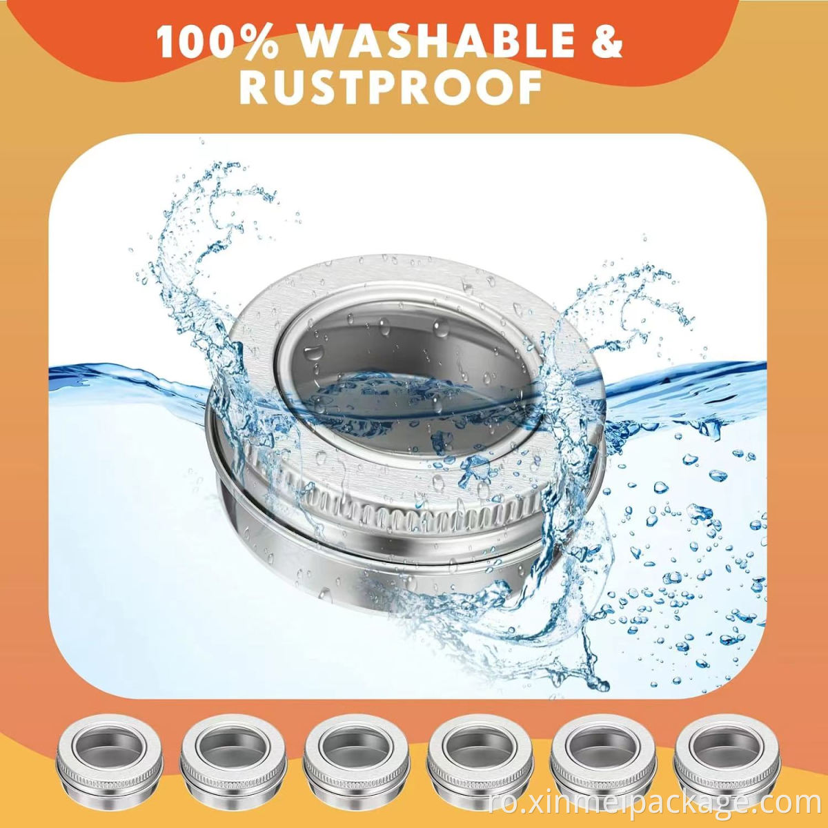 Borcan cu cremă de aluminiu Aluminum cream jar